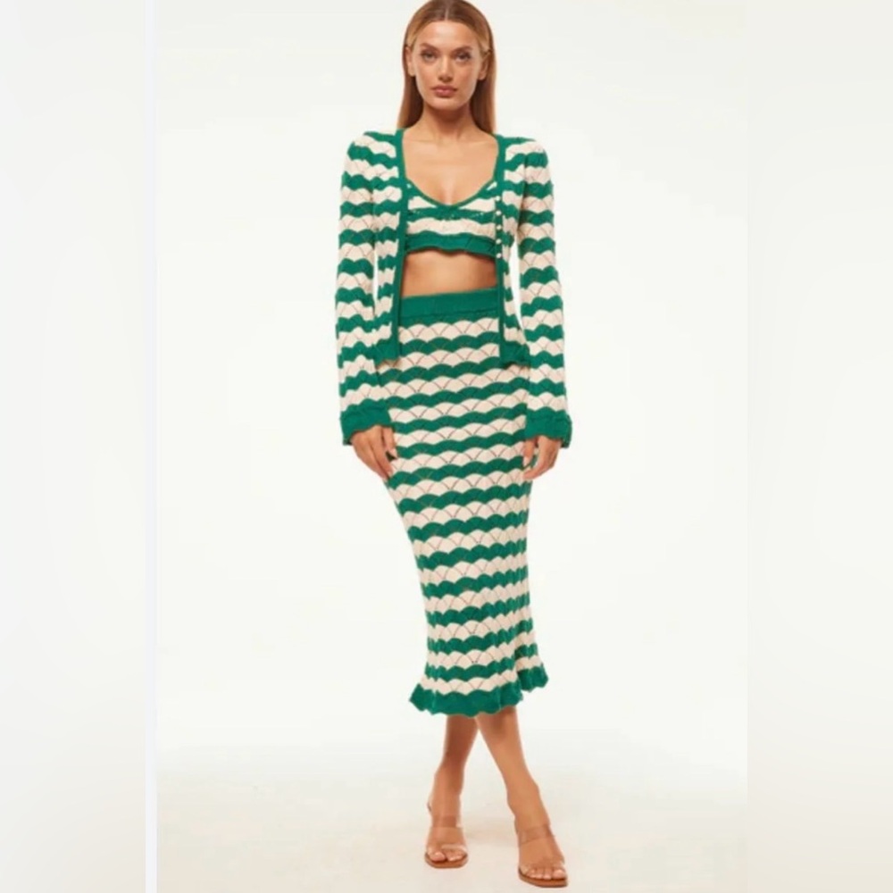 Misa Los Angeles Nelly Emerald & Cream SET
